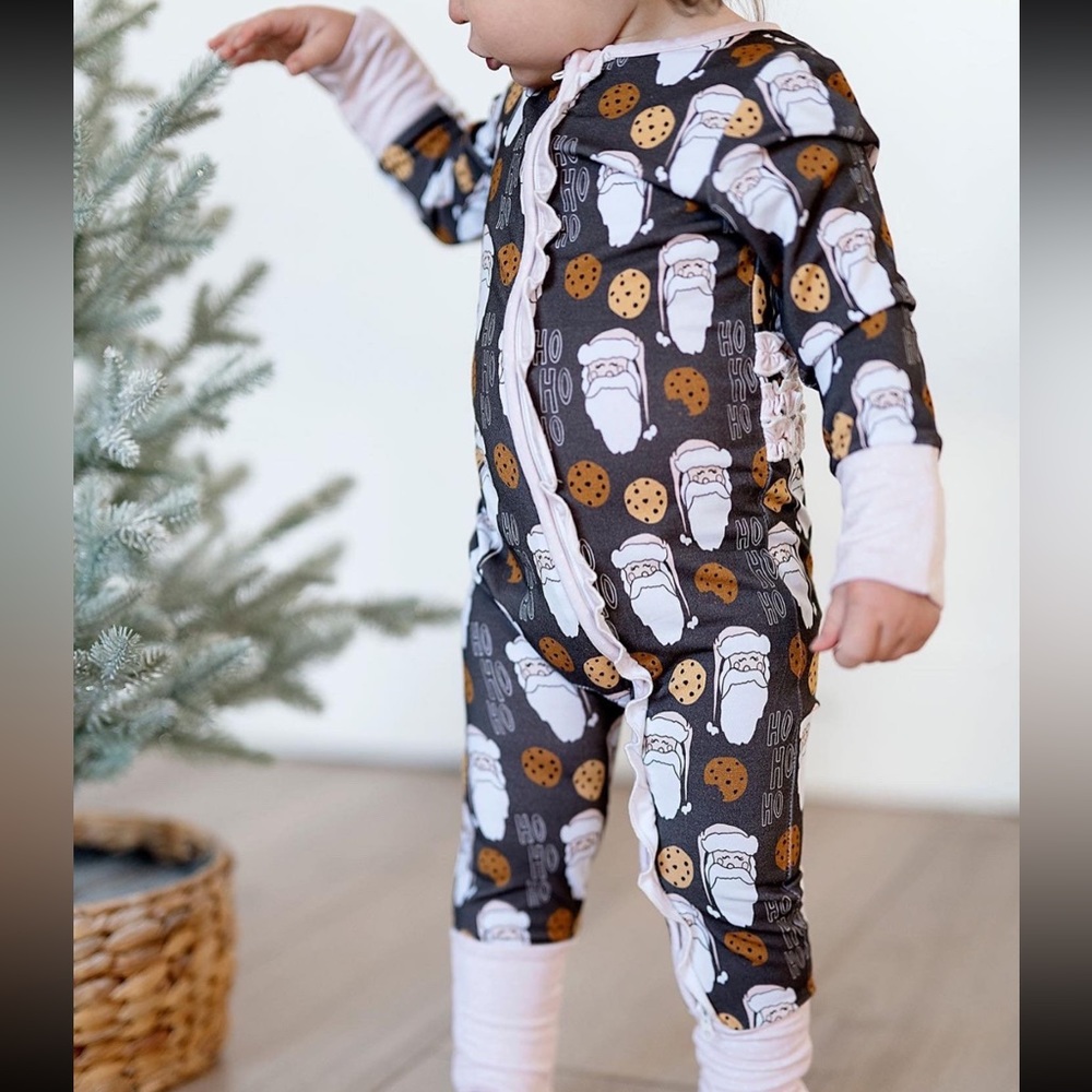 Khloe Jean newborn bamboo Santa sleeper